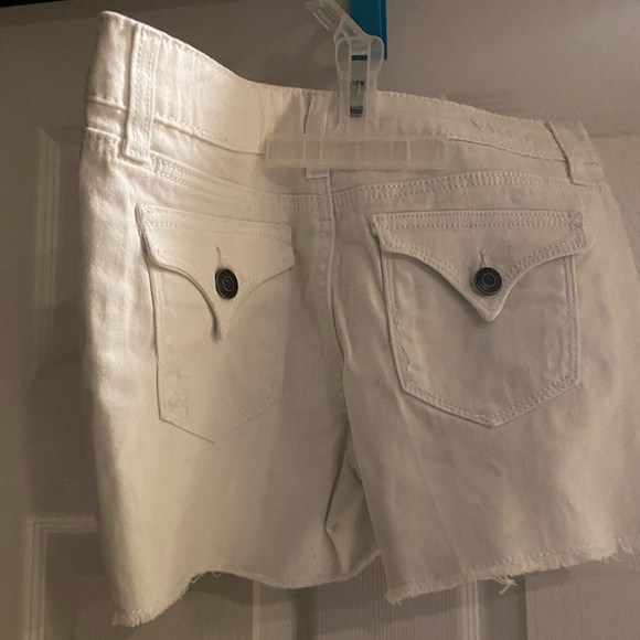 Girls White Jean Shorts - Picture 2 of 4